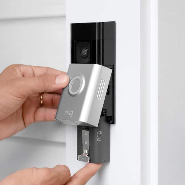 Ring Video-Doorbell Battery Plus with Stick Up Cam Battery, White