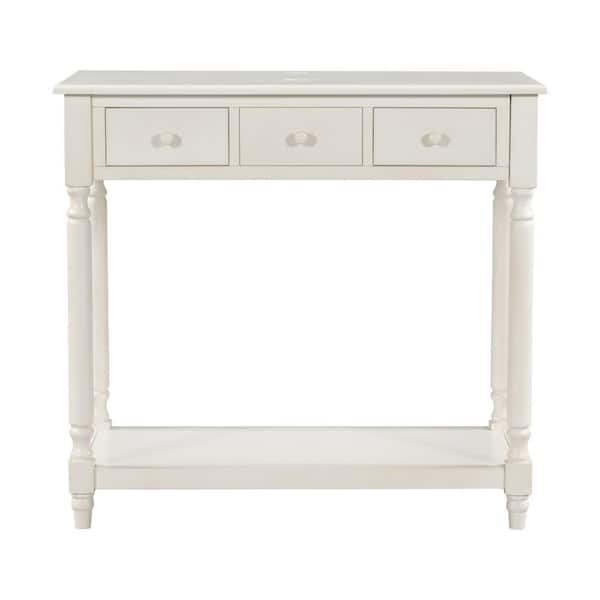taholi Vintage Roman Style 19.17 in. W x 36.06 in. D x 33.43 in. H in Bath Vanity Cabinet without Top in Antique White