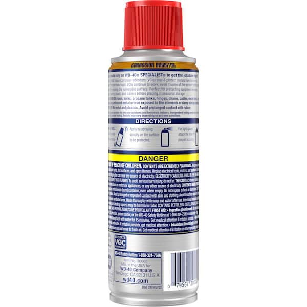 Nu feit Induceren WD-40 SPECIALIST 6.5 oz. Corrosion Inhibitor, Long-Lasting Anti-Rust Spray  300035 - The Home Depot