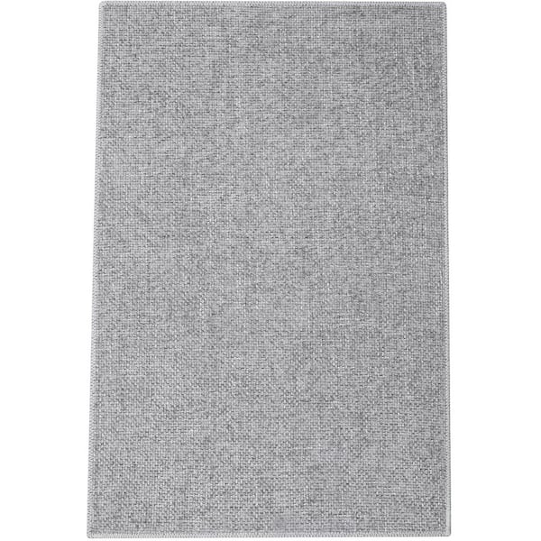 Garvee Modern Solid Rug Machine Washable Rug Low Pile Floor Cover Anti-stain Non-slip for Bedroom Hallway Light Gray，8X10ft