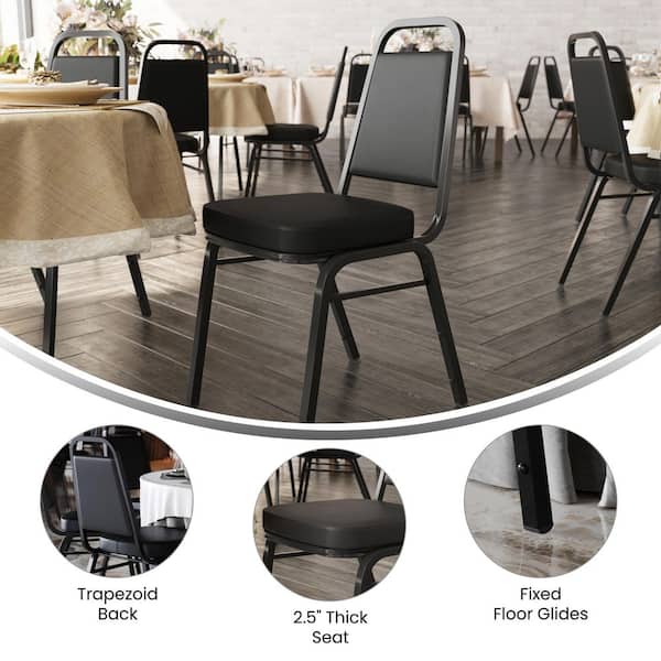 Carnegy Avenue Hercules Vinyl Trapezoidal Back Stacking Ergonomic