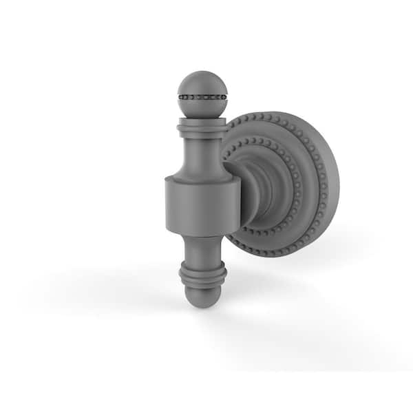 Allied Brass Retro Dot Collection J-Hook Robe/Towel Hook in Matte Gray