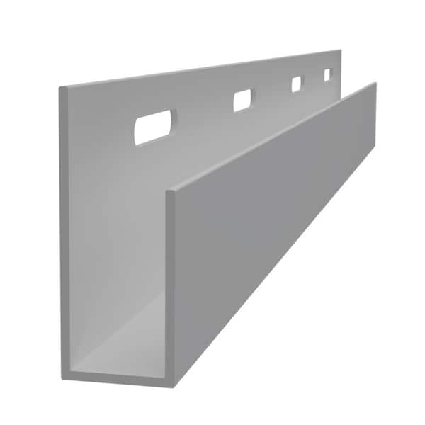 1/2 in. x 1-3/8 in. x 8 ft. Wall&CeilingBoard J Channel Gray PVC Trim (2-Per Box)