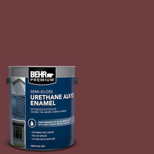 BEHR PREMIUM 1 gal. #BXC-90 Wild Cranberry Urethane Alkyd Semi-Gloss Enamel Interior/Exterior Paint