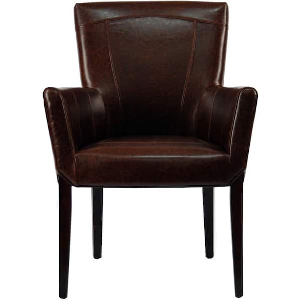 Ken Brown Leather Arm Chair