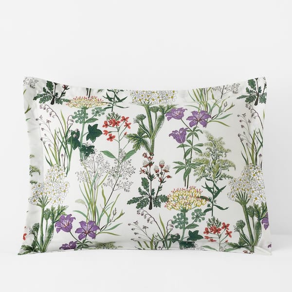 The Company Store Company Cotton Timeless Garden Ivory Multi Standard Sateen Sham