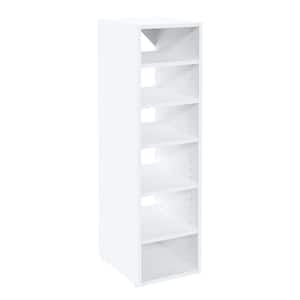 Selectives 12 in. W White Walk-In Tower Unit Wall Mount Stackable 6-Shelf Wood Closet System