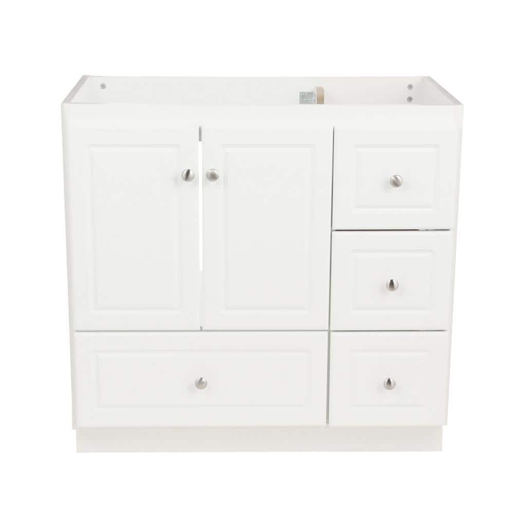 Ultraline 36 in. W x 21 in. D x 34.5 in. H Bath Vanity Cabinet without Top 