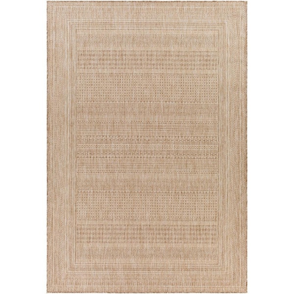Innaki Brown 5 ft. x 7 ft. Indoor/Outdoor Area Rug