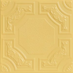 Evergreen Concord Ivory 1.6 ft. x 1.6 ft. Decorative Foam Glue Up Ceiling Tile (21.6 sq. ft./Case)