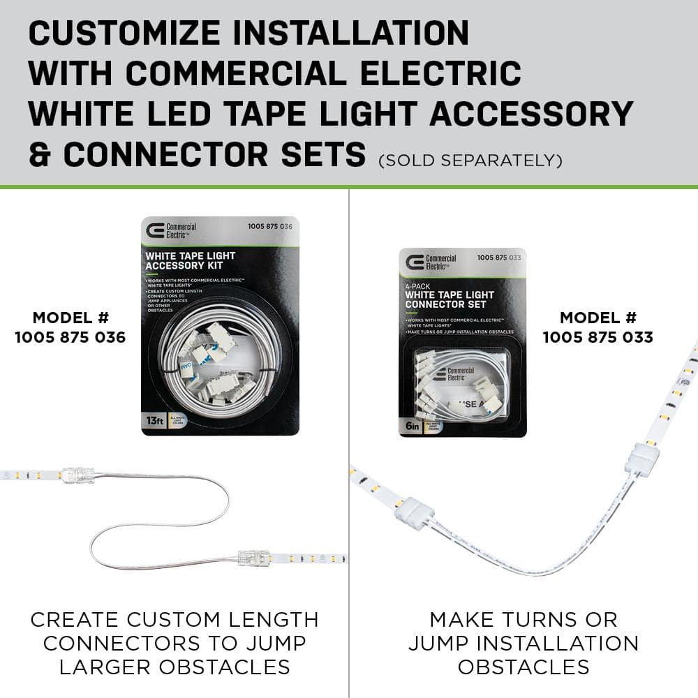 16 ft. White LED Dimmable Tape Light Kit