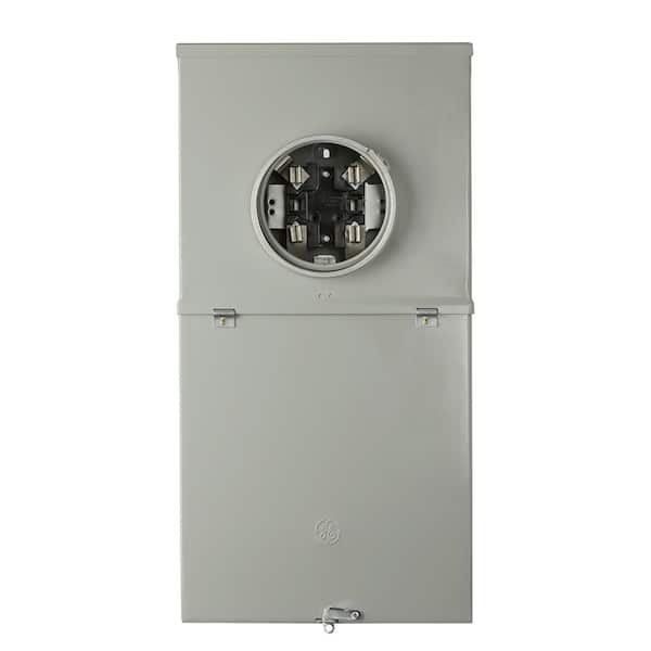 Outdoor 200 Amp 4-Space 8-Circuit Main Brkr Ring Surface Mount Overhead/Undergrnd Meter Socket Load Center (TSMQ420CSCU)