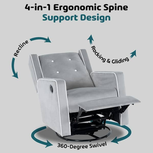 Gliding Recliner Rocker 360 Swivel denture Glider