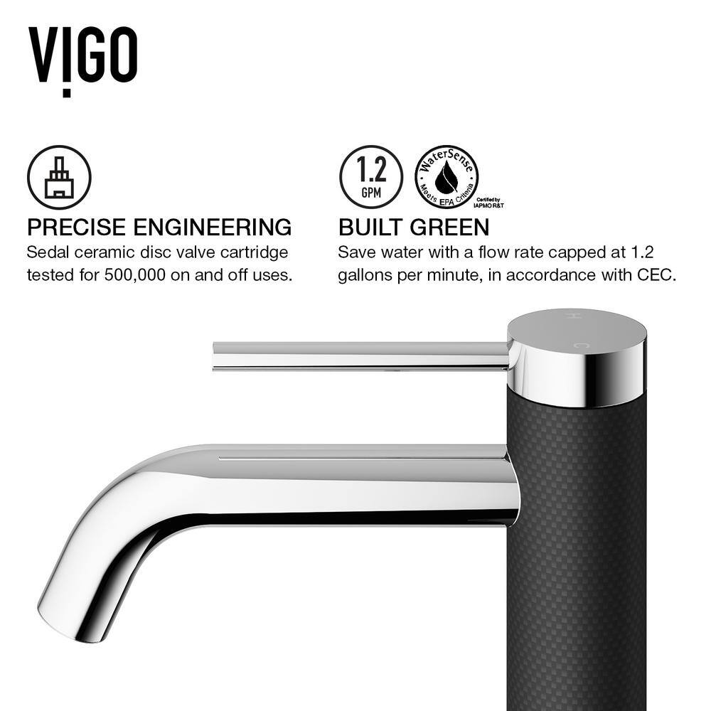 Madison 8" Black and Chrome Single Handle Bathroom Faucet