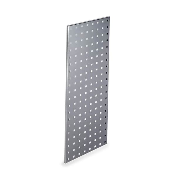 Triton Products (1) 30 in. W x 12 in. H Silver Epoxy, 18-Gauge Steel Square Hole Pegboard Strip