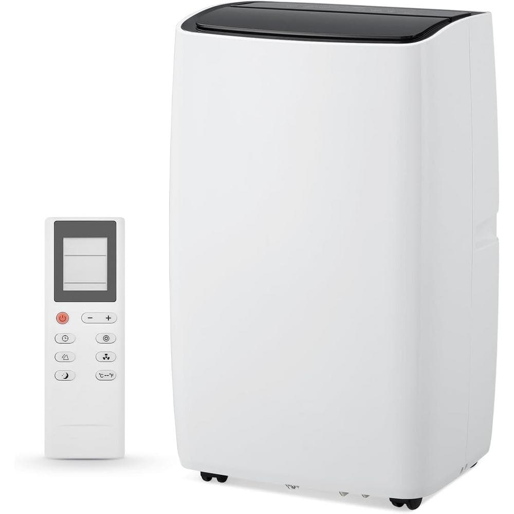 White Portable Air Conditioner with Remote and Sleep Mode