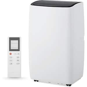 12,000 BTU Portable Air Conditioner Cools 550 Sq. Ft. with Dehumidifier and Remote Control in White