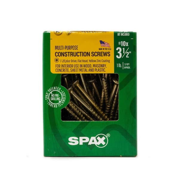 定番のお歳暮＆冬ギフト SPAX #10 x 3-1/2 in. Interior Flat Head Wood Screws その他