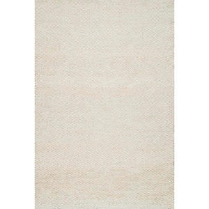 Hailey Farmhouse Solid Jute Off-White 3 ft. x 5 ft. Area Rug