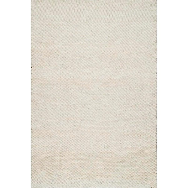 nuLOOM Hailey Farmhouse Solid Jute Off-White 4 ft. x 6 ft. Area Rug