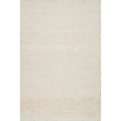 Hailey Farmhouse Solid Jute Off-White 9 ft. x 12 ft. Area Rug