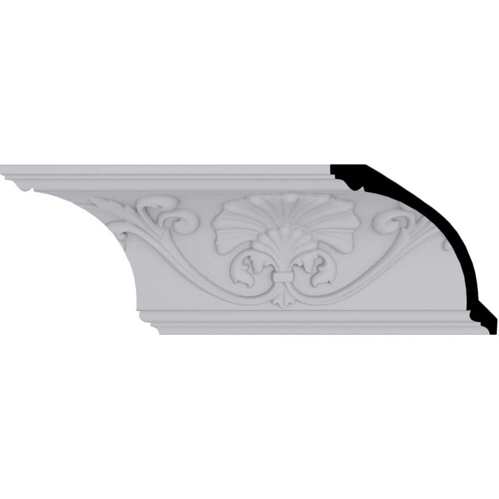 Cornelia Ornate White Polyurethane Crown Moulding