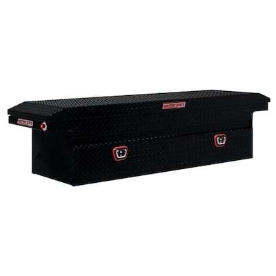 72 in. Gloss Black Aluminum Full Size Low Profile Crossbed Truck Tool Box