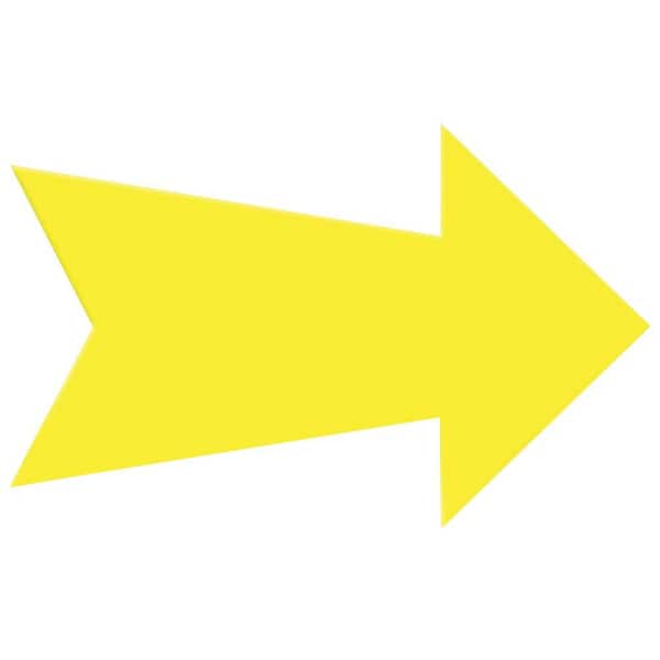 Everbilt 9.25 in. x 23 in. Corrugated Plastic Yellow Arrow Create-a-Sign