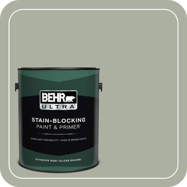 BEHR ULTRA 1 gal. #ICC-67 Meditation Semi-Gloss Enamel Exterior Paint & Primer