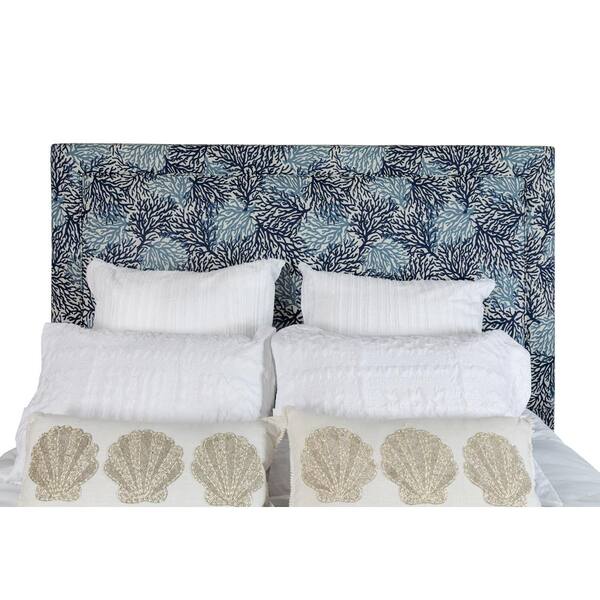 Leffler Home River Upholstered King Headboard in Cove Dwellers Ocean