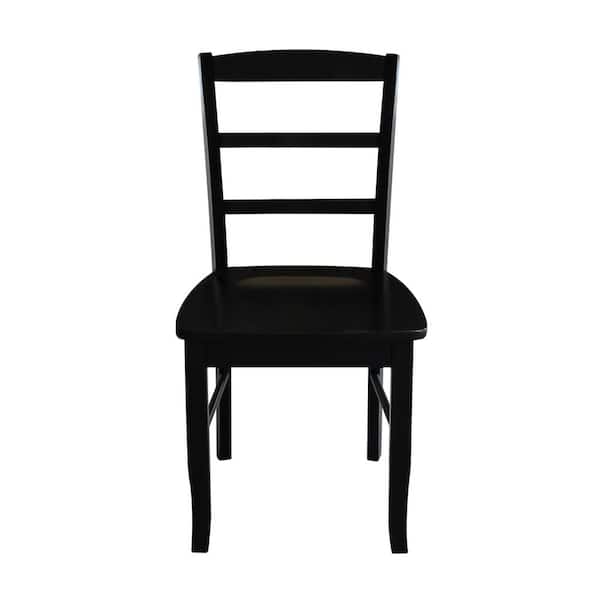 International Concepts Madrid Black Wood Dining Chair (Set of 2)