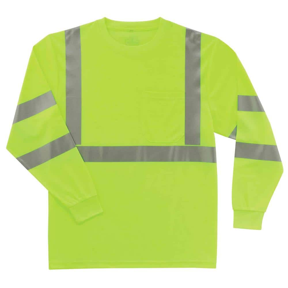 Ergodyne 4XL Hi Vis Lime Long Sleeve T-Shirt