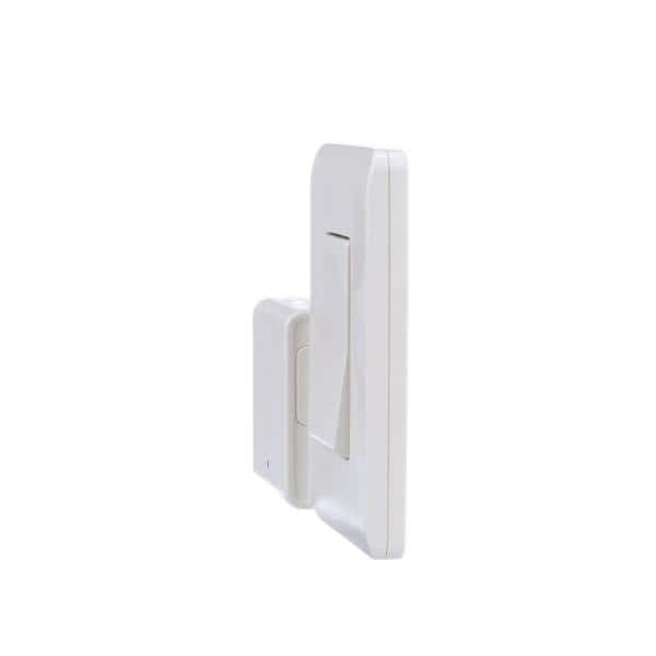 White Wireless Push Button Wall Switch with Remote