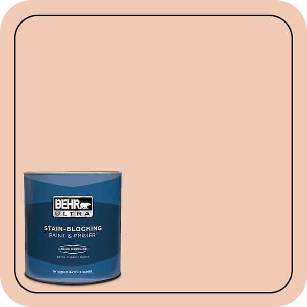 BEHR ULTRA 1 qt. #M200-2 Fruit Salad Extra Durable Satin Enamel Interior Paint & Primer