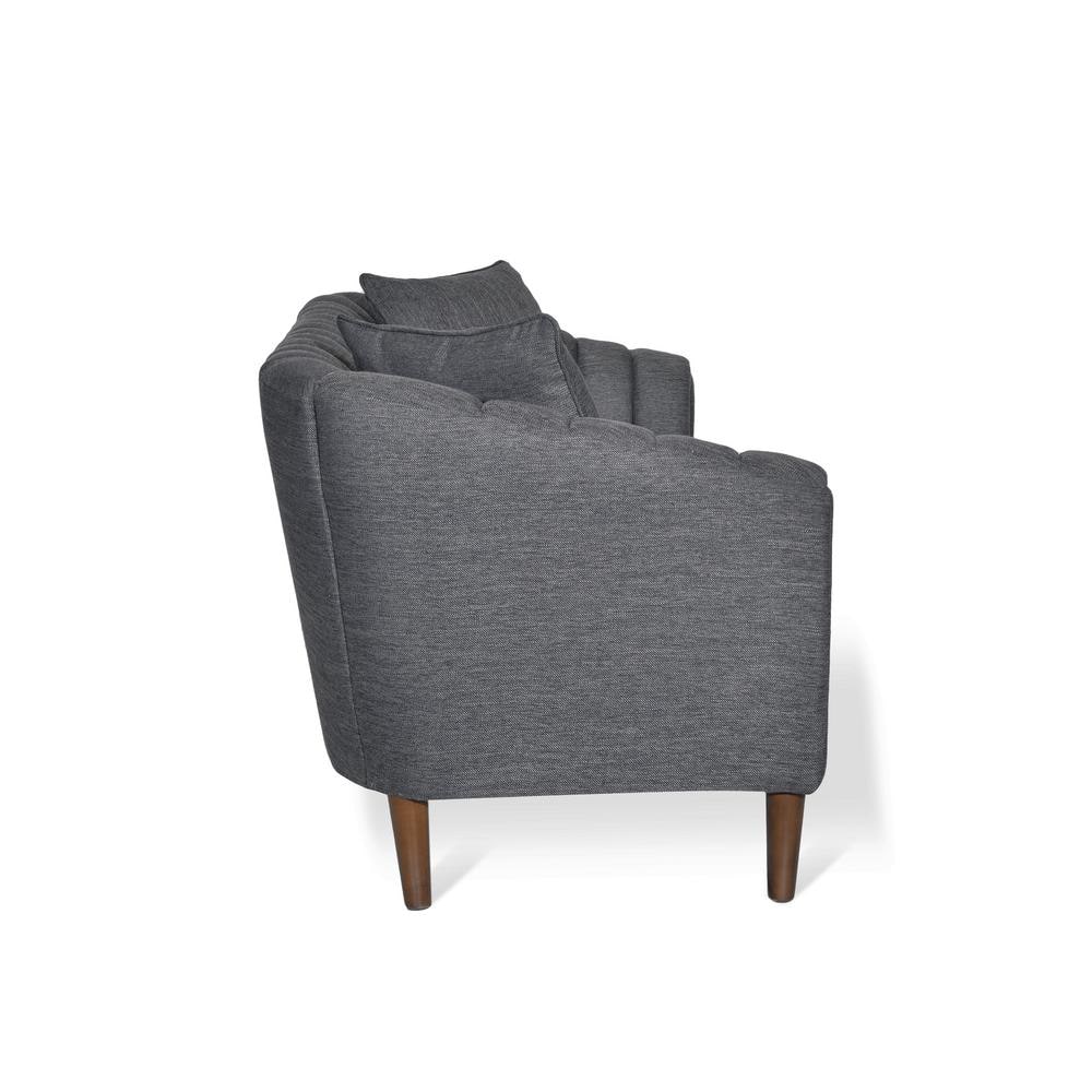 Elegant Blue Velvet 3-Seater Lawson Sofa with Tufted Tight Back