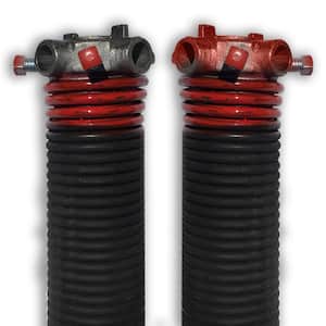 0.225 in. Wire x 1.75 in. D x 29 in. L Torsion Springs in Red Left and Right Wound Pair for Sectional Garage Doors