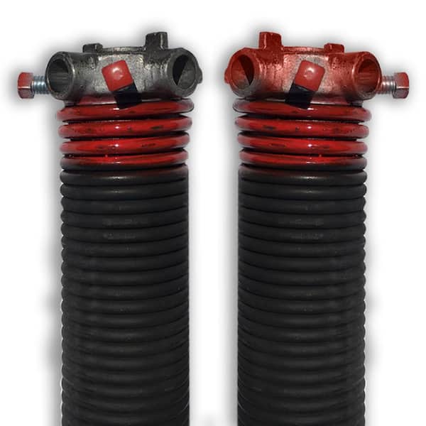 DURA-LIFT 0.225 in. Wire x 2 in. D x 27 in. L Torsion Springs in Red Left and Right Wound Pair for Sectional Garage Doors
