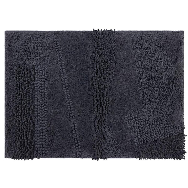 Mohawk Home Composition Charcoal 17 in. x 24 in. Cotton Bath Mat