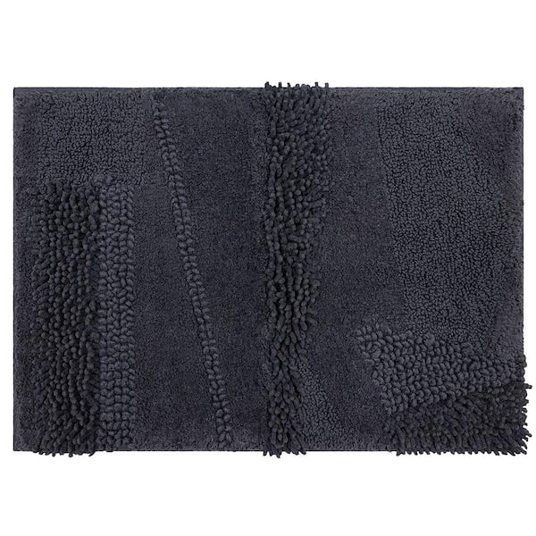 Mohawk Home Composition Charcoal 24 in. x 60 in. Cotton Bath Mat
