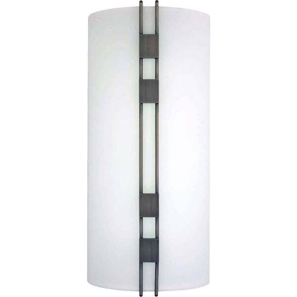 Volume Lighting Architectural 1-Light Black Brushed Nickel Interior Wall Sconce