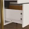 FUFU&GAGA White & Gold 9-Drawer Wooden Dresser 61.4 in.