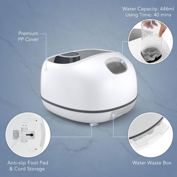Costway Steam Foot Spa Massager Foot Bath Massager with 3