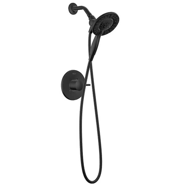 Delta Albion 1-Handle Wall Mount Shower Trim in Matte Black (Valve Not Included)