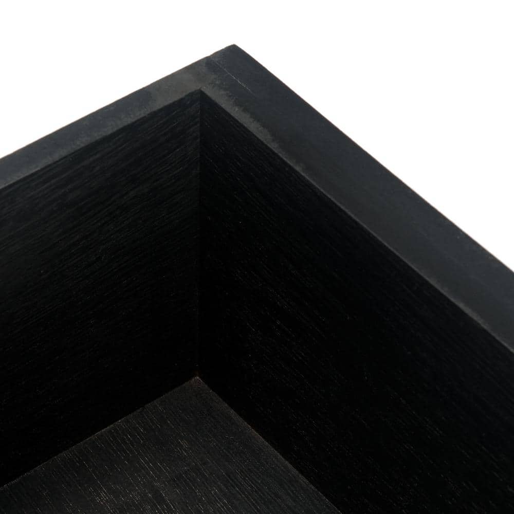 Tate Amish Black Wood 40" Console Table with Storage