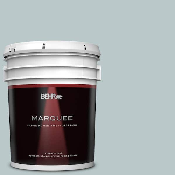 BEHR MARQUEE 5 gal. #N470-2 Oceanic Climate Flat Exterior Paint & Primer