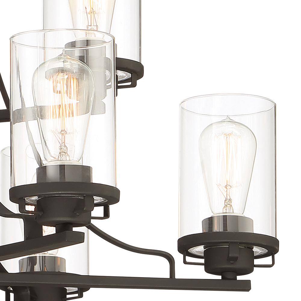 Jedrek Versatile Transitional Black Steel Chandelier
