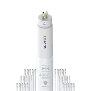 24-Watt 4FT Linear T5 Type A+B LED Tube Light Bulb Ballast Bypass or Plug & Play 4000K, 3200LM High Efficiency 120-277V