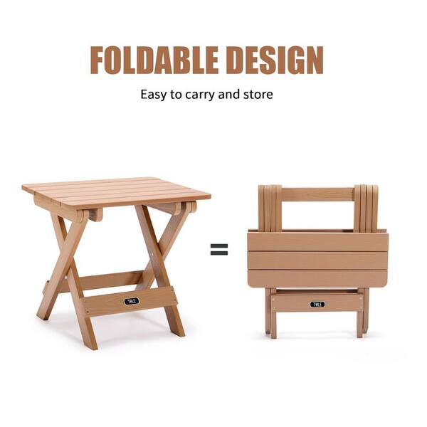 Plastic Outdoor Side Table, Adirondack Portable Square