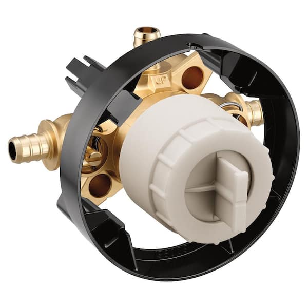 M-CORE 3-Port Shower Mixing Valve with Crimp Ring PEX Connections and Stops