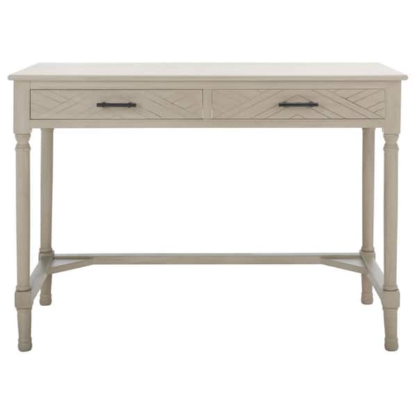 SAFAVIEH Mckinlee 42 in. Beiges Wood 2-Drawer Writing Desk